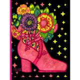 Floral Fashionista Boot, Pink Flower Boot, 200 Unlined, Star-Detailed, 8x11 Page, Hardcover Journal, Art Pad, Sketchbook, Drawing Book: Made With ... Linder @ MaryEMade And Tammy Thomas @ TammyT