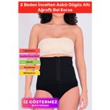 Floranova 1 Beden İncelten Toparlayıcı Sıkılaştırıcı Vücut Şekillendirici Kaymaz Ağraflı Yüksek Bel Slip Korse