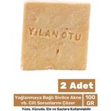 Floranova 100% Güzel Kokulu El Yüz Saç Vücut Cilt Onaran Kolajen Etkili Yılan Yağı Otu Bitkisel Sabun 2 Adet