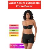 Floranova Özel Seri İz Göstermeyen Toparlayıcı Sıkılaştırıcı Şekillendirici Lazer Kesim Yüksek Bel Korse Boxer