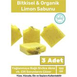 Floranova Özel Üretim %100 Doğal Güzel Kokulu El Yüz Saç Vücut Cilt Orijinal Limon Sabunu - 3 Adet