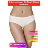 Floranova Özel Üretim Sıkılaştırıcı Toparlayıcı İz Göstermeyen Düşük Bel Siyah Dikişsiz Slip Korse