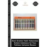Floranova Özel Üretim Tekli Tükenmez Kalem Çekmece Içi Yazı Tahtası Çalışma Masası - Çok Renkli - Tek Ebat
