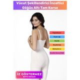 Floranova Vücut Şekillendirici Sıkılaştırıcı İz Göstermeyen Kaymaz Toparlayıcı Destekli Göğüs Altı Tam Korse