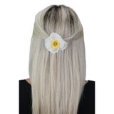 Floray Design El Yapımı Beyaz Gelincik Çiçek Toka
