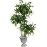 florayapaycicekcom 3 gövdeli bambu ağaç yapay ıslak doku nergiz saksı svm.1282