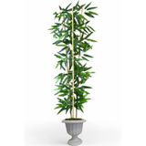 florayapaycicekcom Dekoratif Yapay Yapraklı 3 Gövde Bambu Ağacı 190 cm Bambu nergiz saksı svm.1269