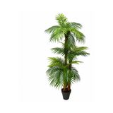 florayapaycicekcom Yapay Palmiye Areka Ağacı Ahşap Gövdeli Dekoratif Salon Bitkisi 140 cm (27 Yaprak)