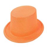 Floresan Turuncu Renk Simli Uzun Fötr Melon Şapka 12 Cm Mirsm0010k-Smr-D232