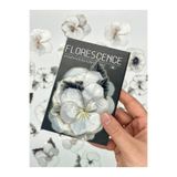 Florescence Altın Yaldızlı 20 Adet Siyah-Beyaz Özel Tasarım Menekşe Sticker Seti/Etiket/Çıkartma