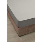 Floretta Çift Kişilik Lastikli Fitted Penye Çarşaf 160 x 200+30 cm - 160 x 200 cm - Gri