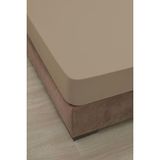 Floretta Çift Kişilik Lastikli Fitted Penye Çarşaf 160X200+30 cm - Bej - 160 x 200 cm