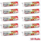 Florex 40 Litre Büzgülü Çilek Kokulu Çöp Torbası Poşeti / 55 x 60 Cm. - 10 Adetlik 10 Rulo