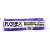 Florex 60 Litre Büzgülü Lavanta Kokulu Mor Çöp Torbası Poşeti / 65 x 70 Cm. - 10 Adetlik 1 Ru