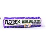 Florex 60 Litre Büzgülü Lavanta Kokulu Mor Çöp Torbası Poşeti 65 x 70 cm 10 Adetlik 1 Rulo