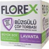Florex Avantaj Büzgülü Büyük Boy Lavanta Kokulu Çöp Torbası - 25 Rulo