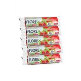 Florex Büzgülü Çilek Kokulu Büyük Boy Çöp Torbası 65X70 Cm 5 Li Rulo