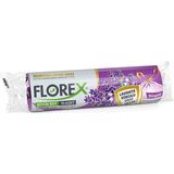 Florex Büzgülü Lavanta Kokulu Büyük Boy Çöp Poşeti 65 x 70 cm 1 Rulo 10 Adet Mor Renkli