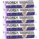 Florex Büzgülü Orta Boy Avantaj Seri Lavanta Kokulu Çöp Torbası 10 Adet 5 Rulo Özellikli