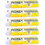 Florex Büzgülü Orta Boy Çöp Torbası Avantaj Seri 5 Rulo Limon Kokulu - 80 x 100 cm