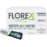 Florex Endüstriyel 240 lt Konteyner Siyah Çöp Poşedi 100 Adet - 120 x 150 cm