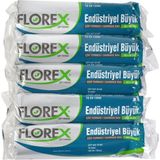 Florex Endüstriyel Büyük Siyah Çöp Torbası 65X80Cm 5Rulo - 65 x 80 cm