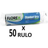 Florex Mavi 55x60 cm Standart Orta Boy Çöp Torbası (5 adet)