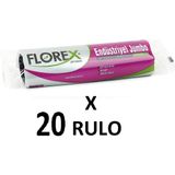 Florex Standart Endüstriyel Jumbo ( 80X110 cm ) Siyah Çöp Poşeti 20 Rulo 10*20=200 Adet - 80 x 110 cm