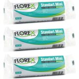 Florex Standart Mini Boy Çöp Torbası Beyaz 44 x 45 cm 3 x 40'lı
