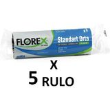 Florex Standart Orta Boy ( 55X60 cm ) Siyah Çöp Poşeti 5 Rulo 20*5=100 Adet - 55 x 60 cm