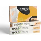 Florex Tek Kullanımlık Hibrit Eldiven - Silikon ve Lateks İçermez, Yumuşak Doku ve Elastik Tasarım, Gıda Uyumlu Çok Amaçlı Eldiven (1, Krem, M)