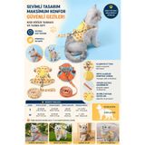 Floria Kedi Göğüs Tasması ve Gezdirme İpi Seti | Kaçış Önleyici, Ayarlanabilir, Nefes Alabilen Kumaş