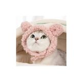 FloriaShopping Ayarlanabilir Sevimli Kedi Şapkası (Pembe) M beden 1 yaş ve üzeri