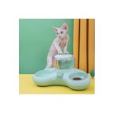 FloriaShopping Evcil Hayvan Hazneli Kedi-köpek Mama Ve Su Kabı Seti 1.4l Yeşil