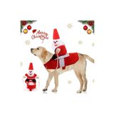 FloriaShopping Köpek Kedi Noel Baba Kostümleri kırmızı beyaz M