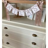 Florije Baby Kişiye Özel Nakışlı Harfli Banner– Bebek Odası Dekoru, Kapı Süsü, Flama, İsimlik, Beşik Süsü Bej - 3