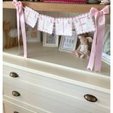 Florije Baby Kişiye Özel Nakışlı Harfli Banner– Bebek Odası Dekoru, Kapı Süsü, Flama, İsimlik, Beşik Süsü Pembe - 4