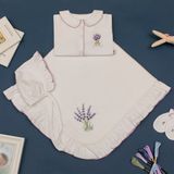 Florije Baby Lavander El Işi Organik Yenidoğan Hastane Çıkış Seti Fırfırlı Lila - 0 - 3 Ay - Lila - Leylak