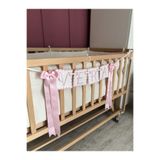 Florijee Florije Baby Kişiye Özel Nakışlı Harfli Banner / Flama / Kapı Süsü / İsimlik Pembe