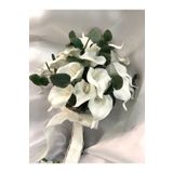 Florista Islak Gala Ve Okaliptüslü Gelin Buketi
