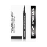 Flormar 001 Black Midnight Matte Keçe Uçlu Mat Likit Göz Kalemi