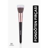 Flormar 001 Düz Uçlu Silindir Fondöten Fırçası