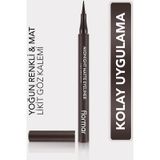 Flormar 002 Brown Midnight Matte Keçe Uçlu Mat Likit Göz Kalemi