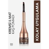 Flormar 003 Brown Renk Kahve Kaş Maskarası ve Kaş Farı Hacim ile Etkili Brow Pomade
