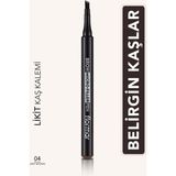 Flormar 004 Deep Brown Brow Micro Filler Tarak Uçlu Likit Kaş Kalemi Doğal Görünüm ve Uzun Süre Kalıcı