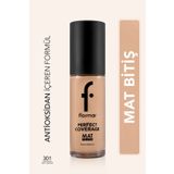 Flormar 301 Soft Beige Mat Bitişli E Vitamini İçeren Fondöten
