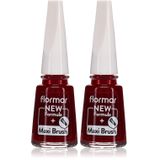 Flormar 385 Red Velvet 2'li Nail Enamel Uzun Süre Kalıcı Besleyici Oje