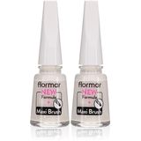 Flormar 400 Bright White '2'li Nail Enamel Uzun Süre Kalıcı Besleyici Oje