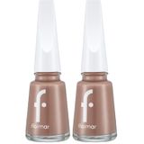 Flormar 472 Caramel Latte 2 Adet Nail Enamel Uzun Süre Kalıcı Besleyici Oje