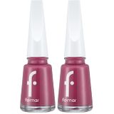 Flormar 501 A Little Tropica 2'li Nail Enamel Uzun Süre Kalıcı Besleyici Oje